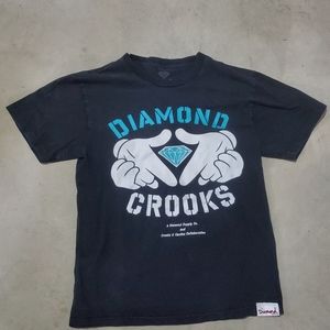 Diamond Supply Co. Crooks & Castles Collaboration T-Shirt Men's Medium
